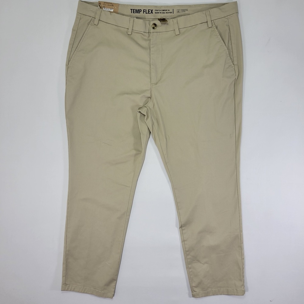 Foundry Men's TEMP LEX Khaki Chino Pants Size 48x32 NEW‎